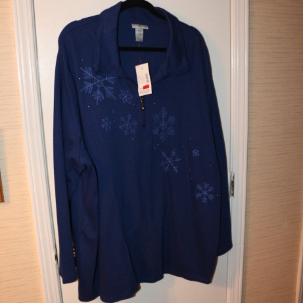 CATHERINES SZ 3X NWT SNOWFLAKE SWEATER